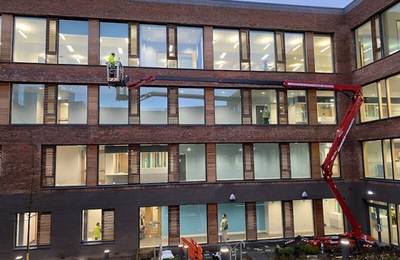 New building window clean