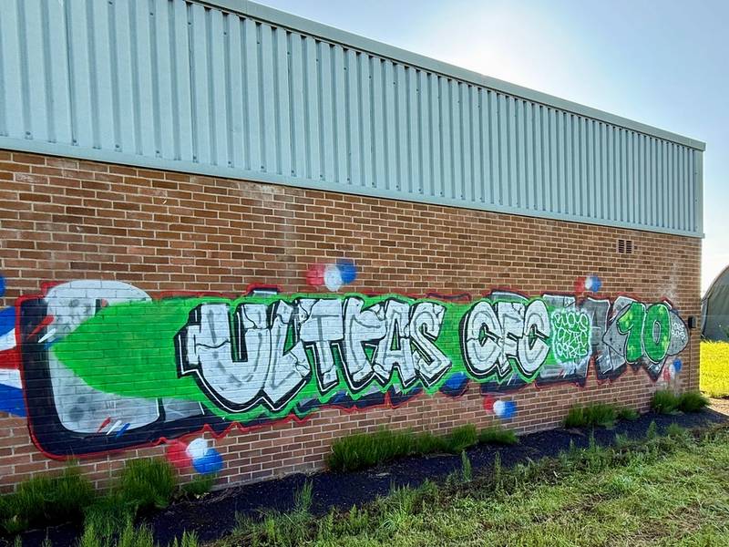 Graffiti Before Cleaning in Glasgow, Scotland.