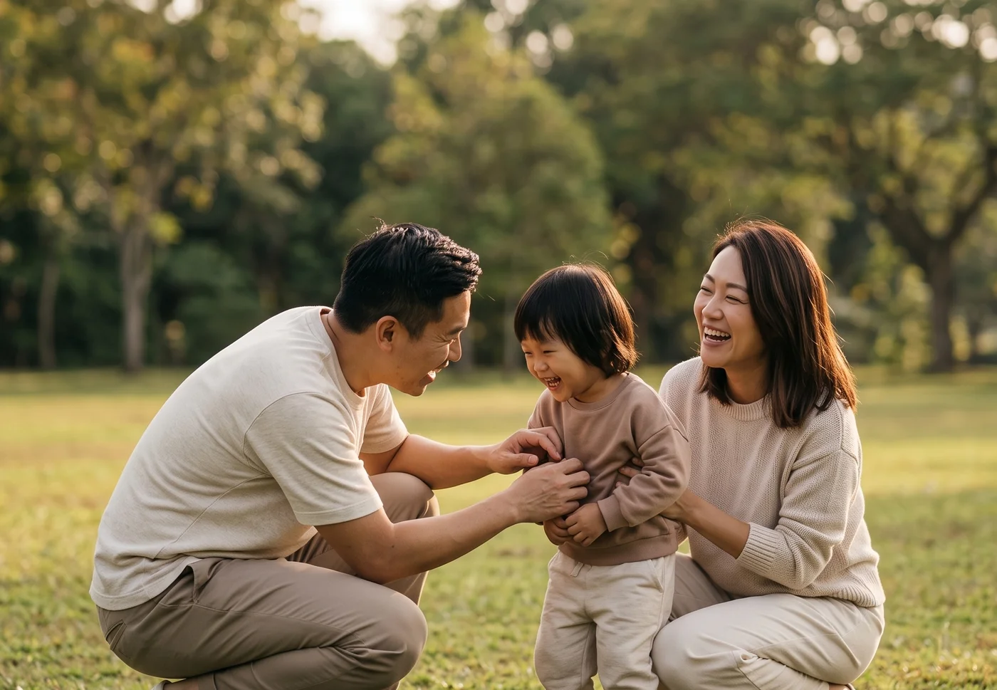 Family enjoying time together outdoors