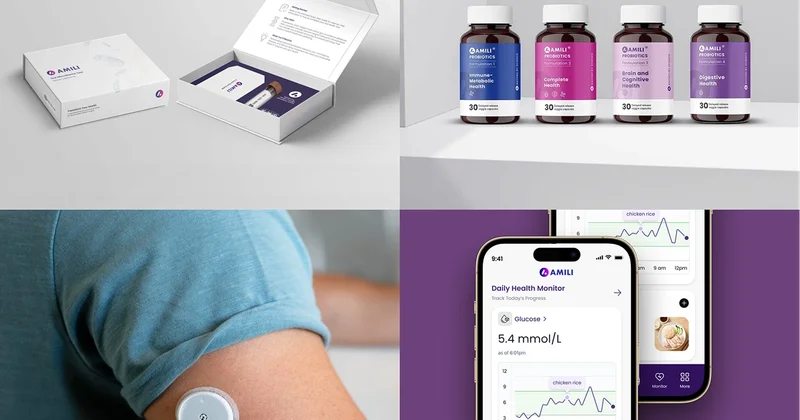 AMILI Optimise program products including gut test and CGM