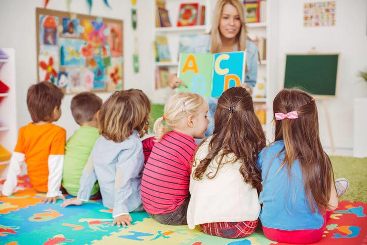 Kindergarten students learning through play