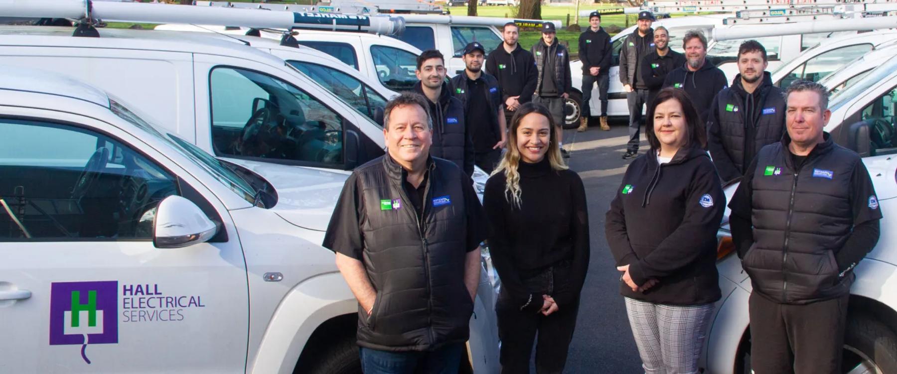 The Hall Electrical team