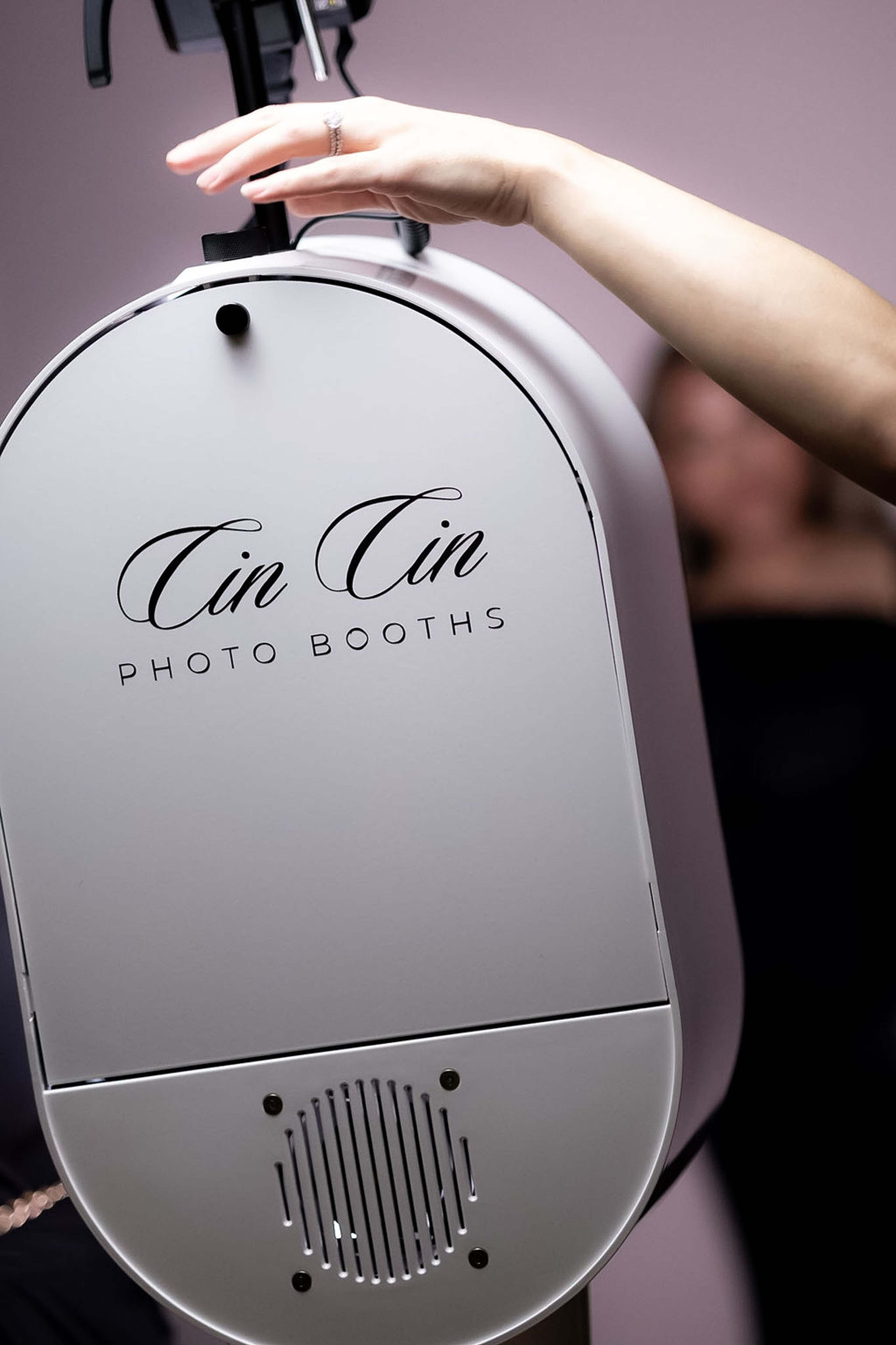 The photo booth set up for the evening