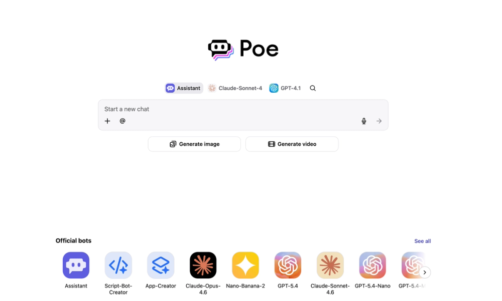 Screenshot of Poe Screenshot of Poe