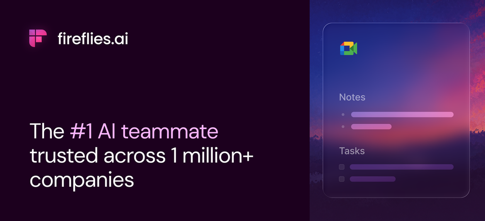 Screenshot of Fireflies.ai | #1 AI Teammate for Meetings, Email, Chat & CRM Screenshot of Fireflies.ai | #1 AI Teammate for Meetings, Email, Chat & CRM