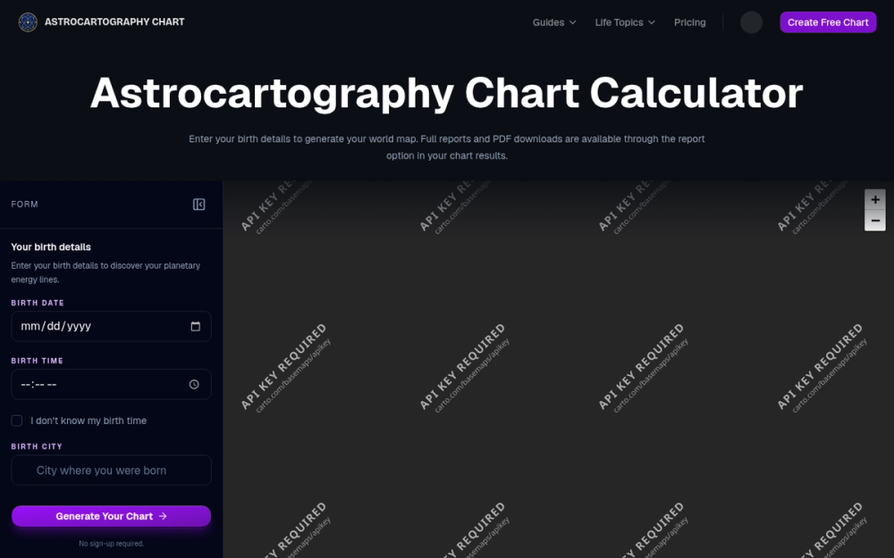 image of Astrocartography Chart image of Astrocartography Chart