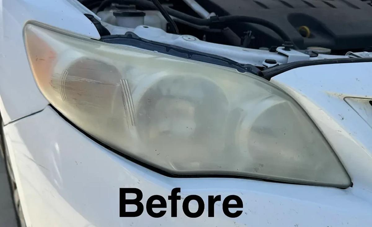 Headlight restoration utah — before repair
