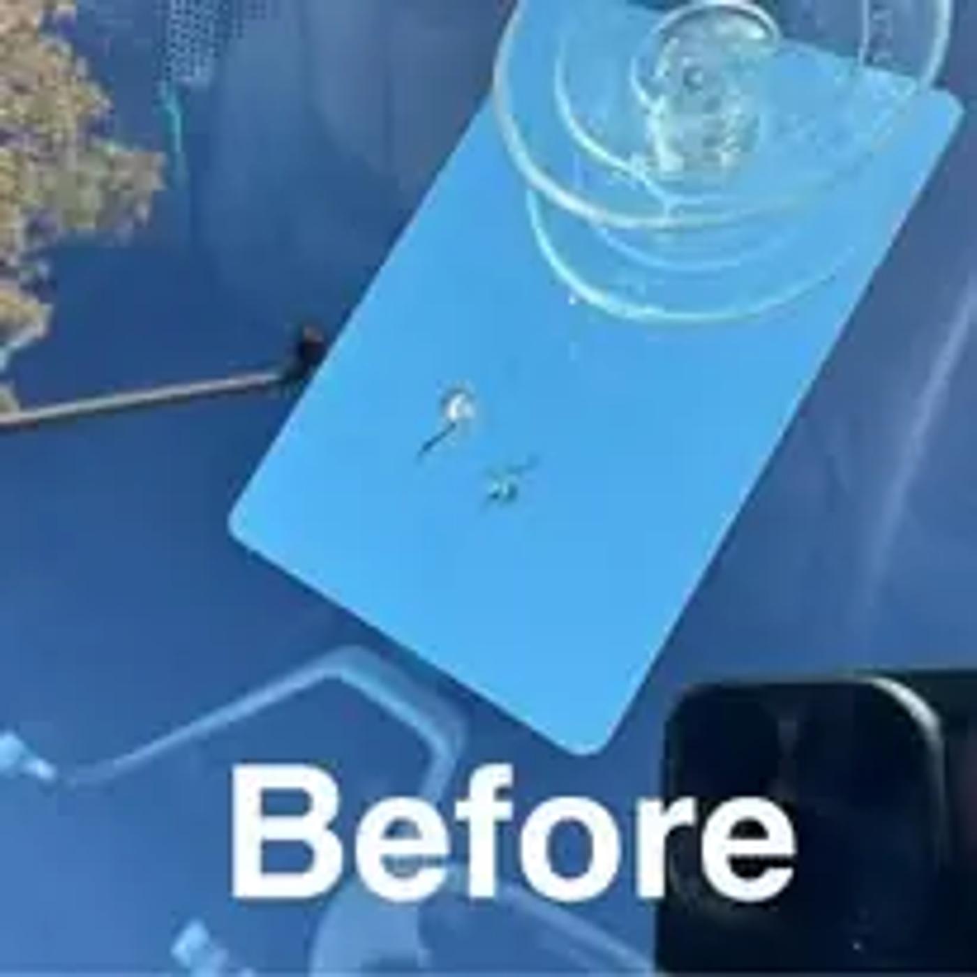 Windshield rock chip repair west point UT before — RapidChip Mobile Repair
