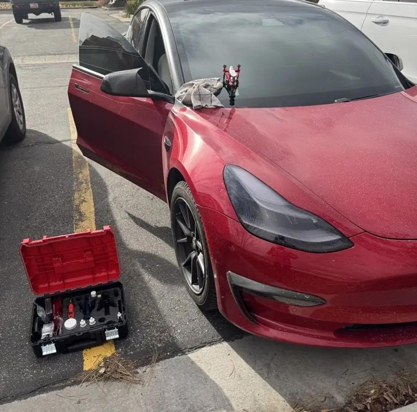 Tesla model 3 windshield repair — RapidChip Mobile Repair