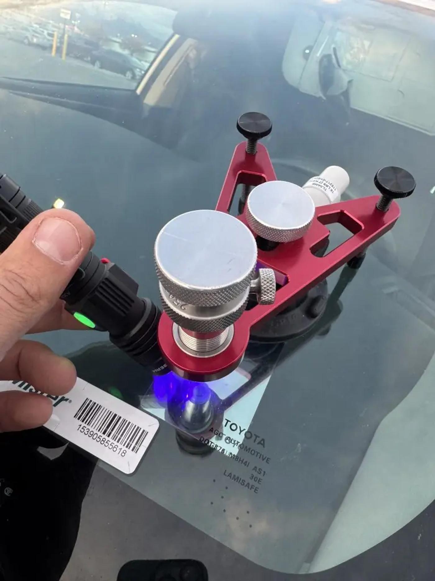 Windshield repair UV light curing process — RapidChip Mobile Repair