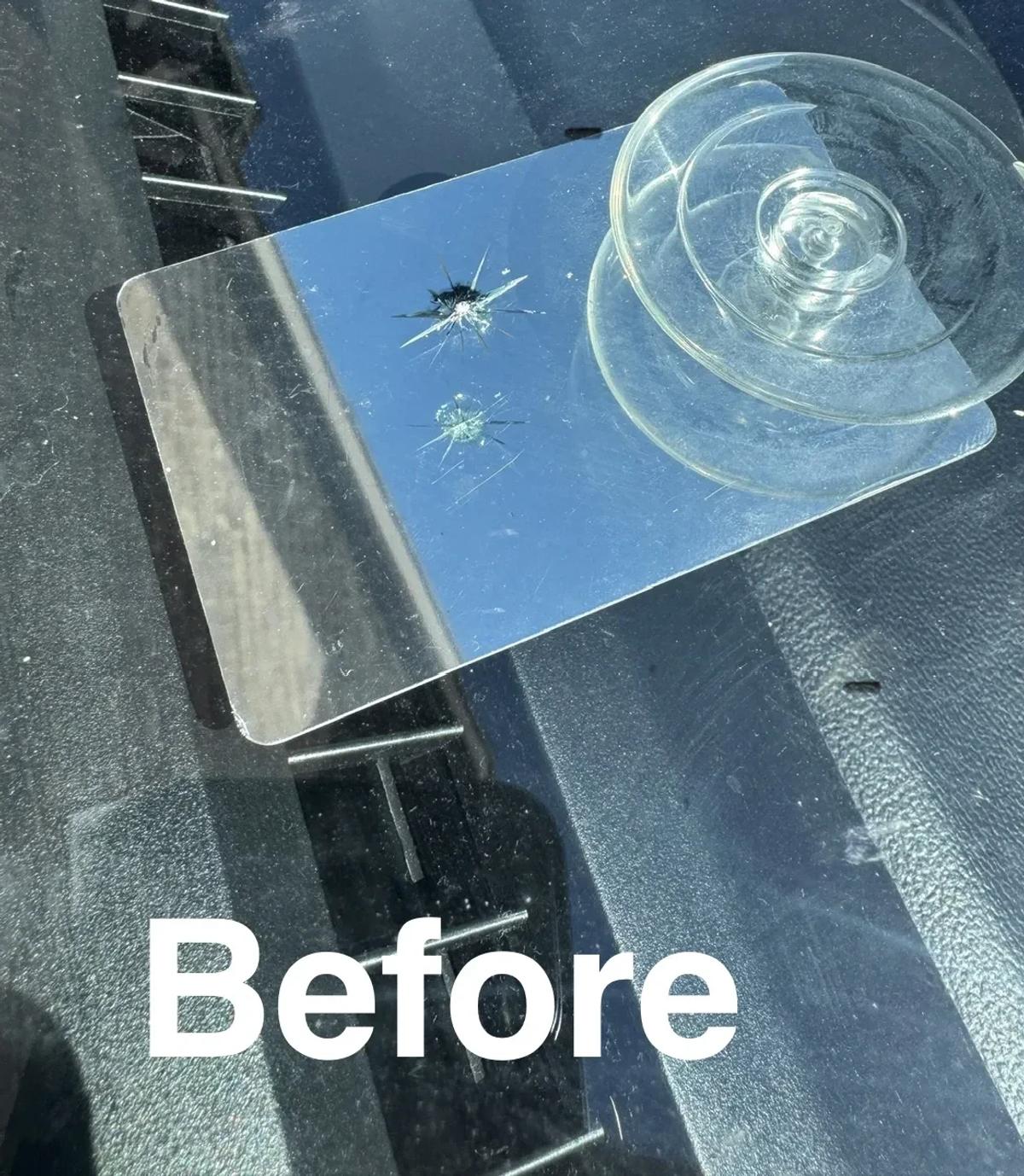 Windshield chip repair west point — before repair