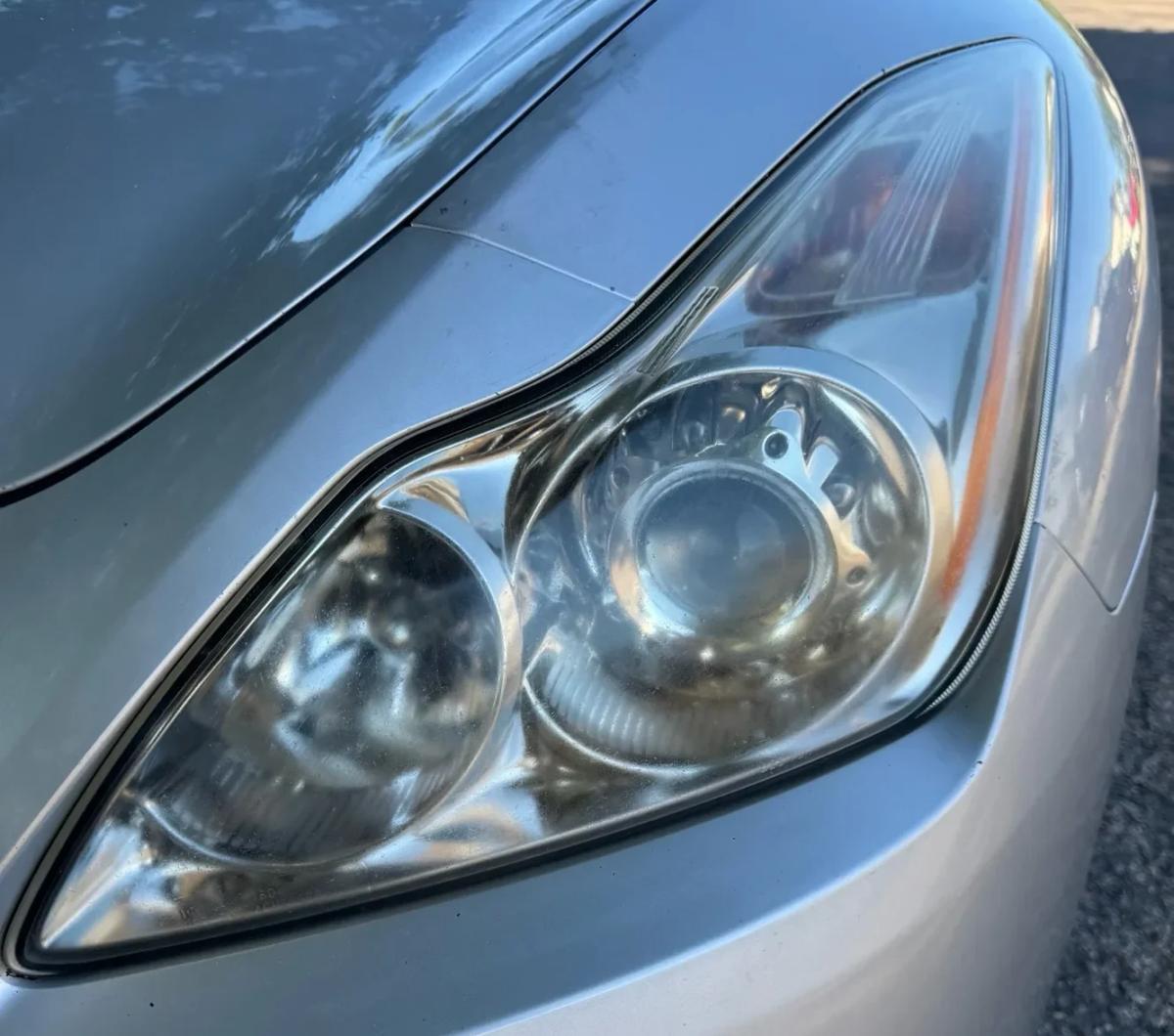Headlight restoration car — before repair
