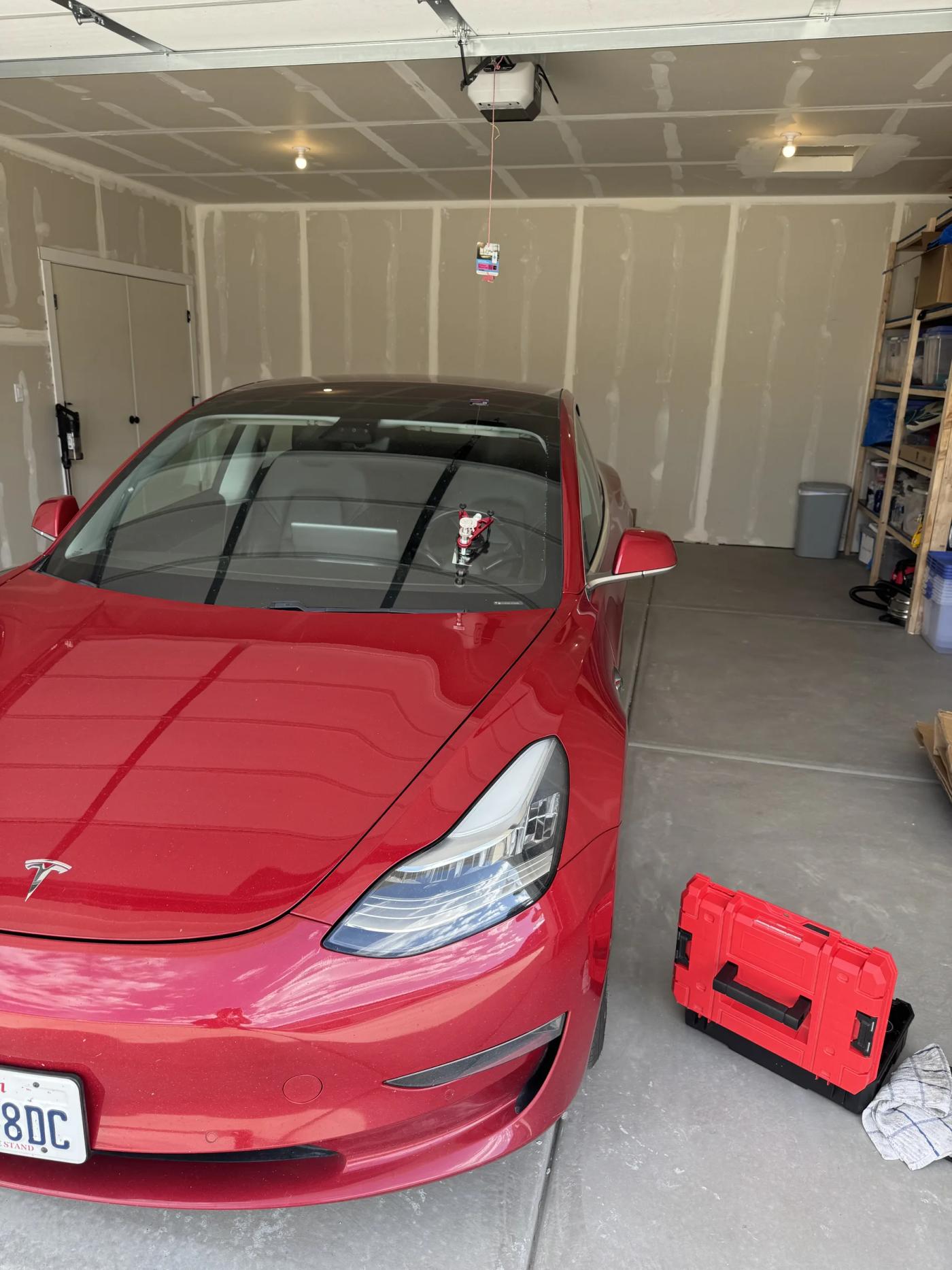 Mobile windshield repair red vehicle — RapidChip Mobile Repair