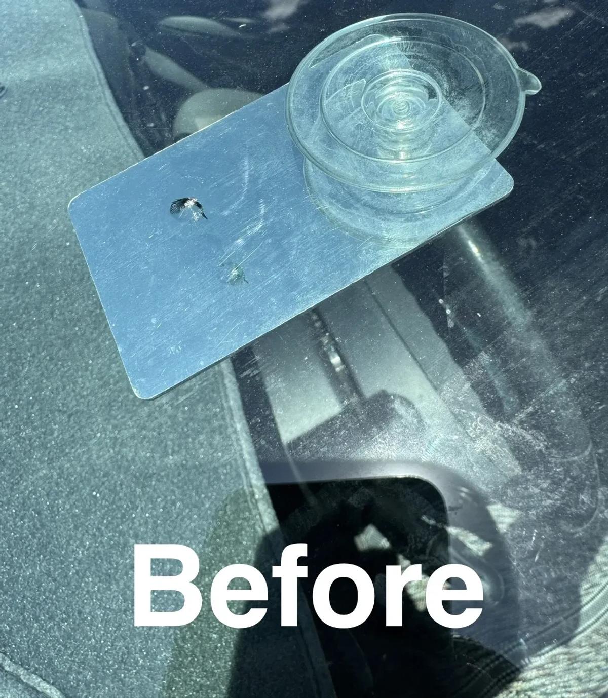 Windshield chip repair south weber — before repair