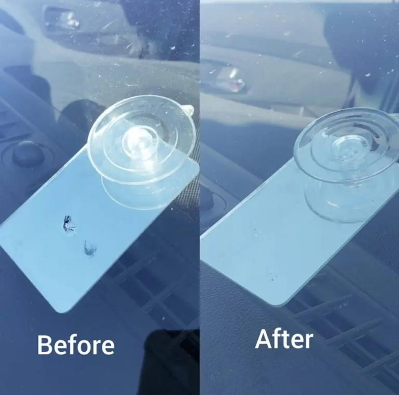 Windshield chip repair before after comparison — RapidChip Mobile Repair