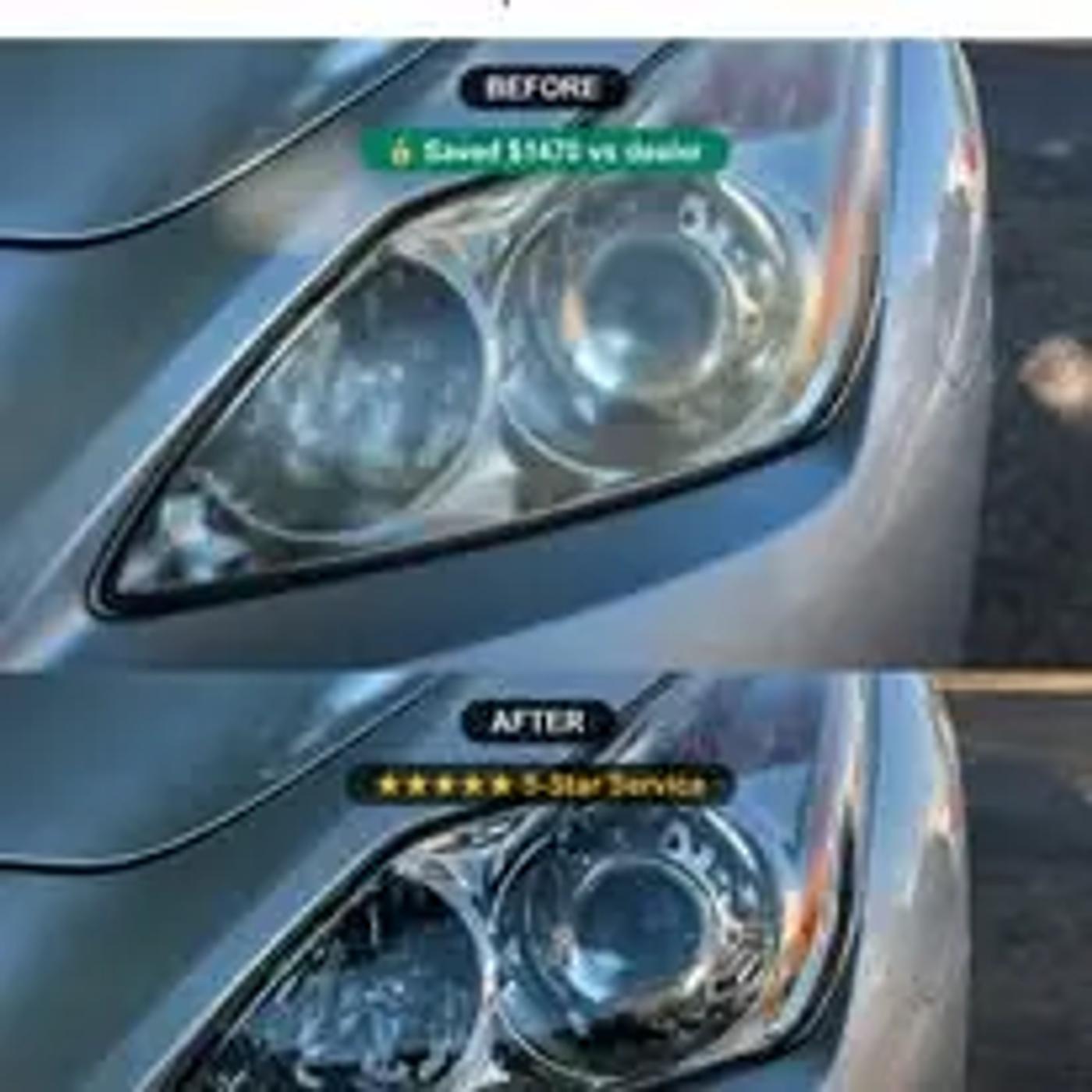 Headlight restoration west point UT before after — RapidChip Mobile Repair