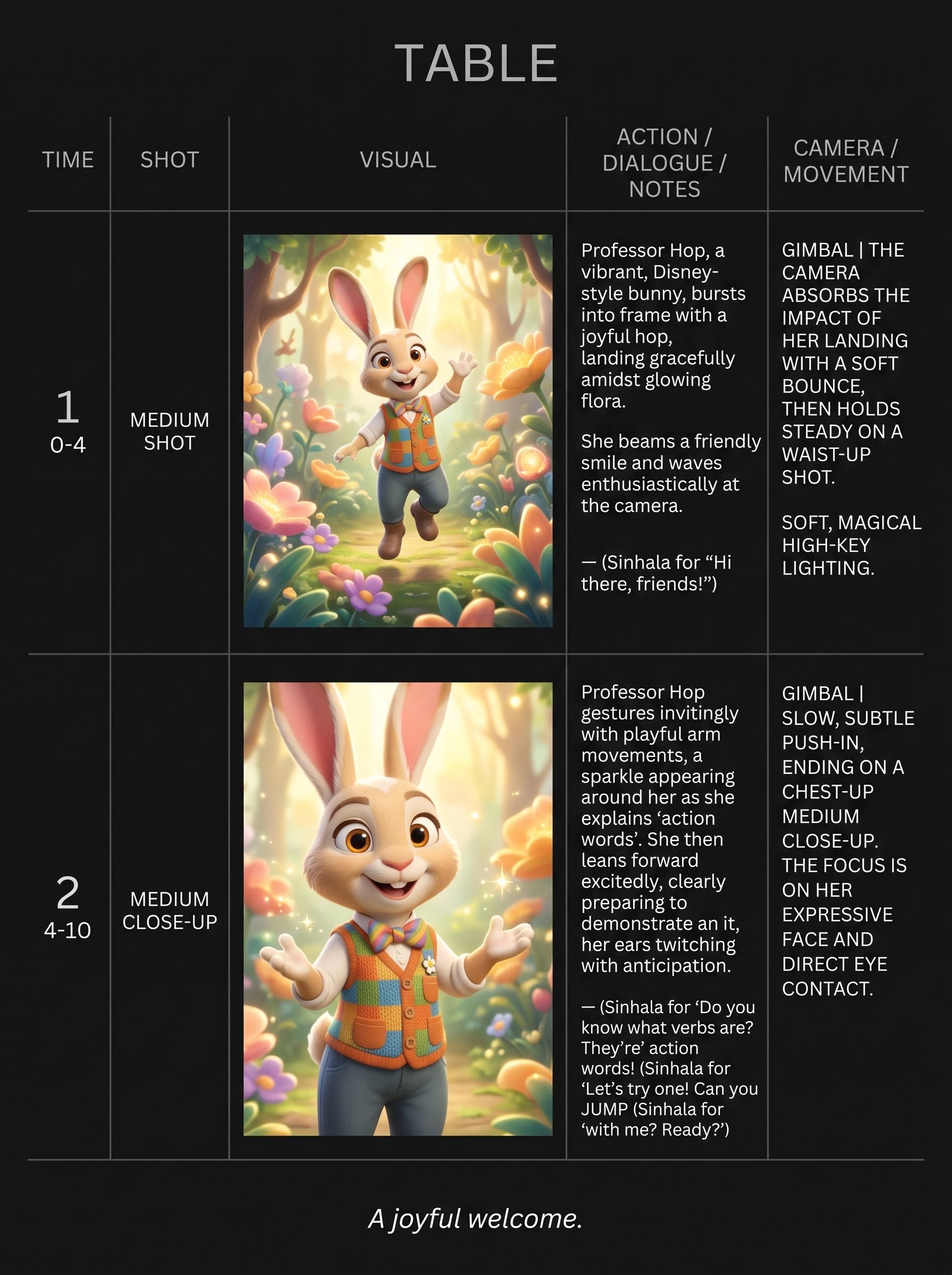 Shot 1 — storyboard image එක (ඉහත generate කරපු එක)