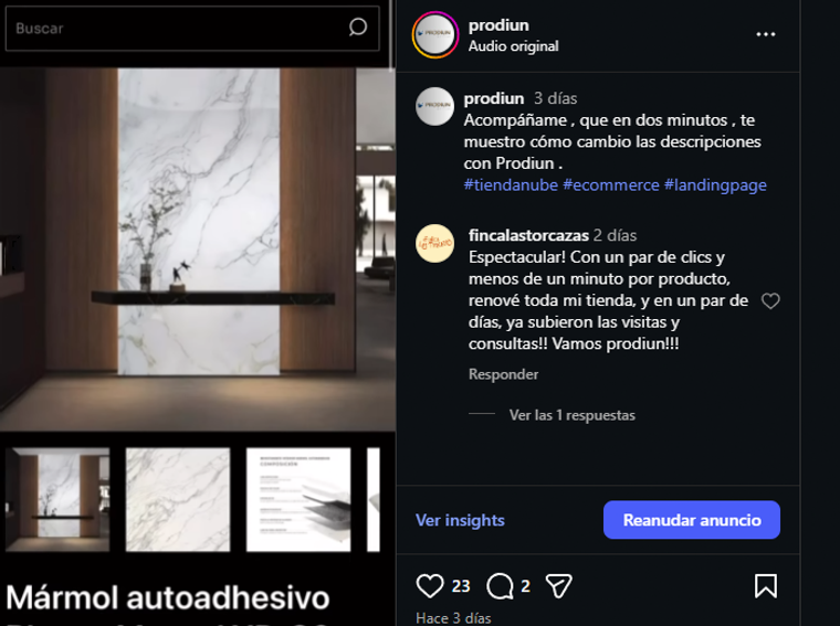Comentario de Finca Las Torcazas sobre Prodiun