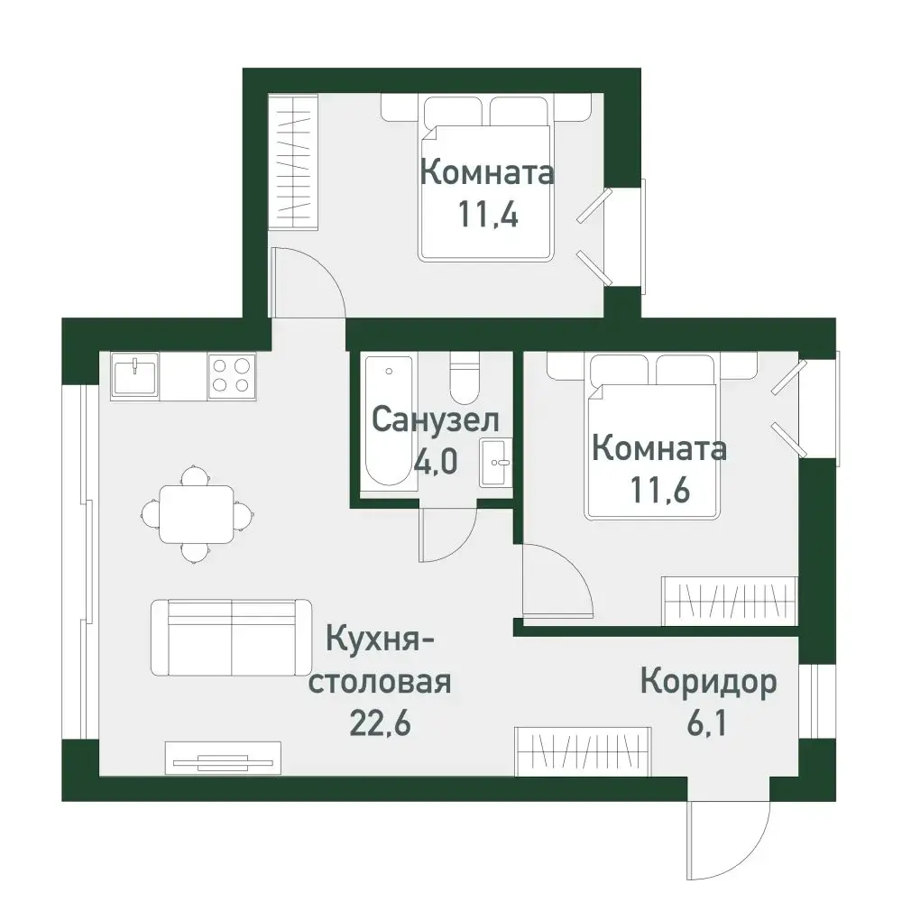 2-комнатная