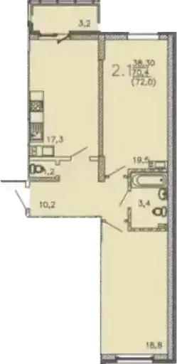 2-комнатная