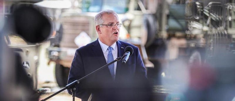 Scott Morrison speaks to media