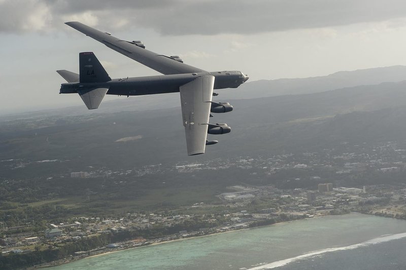 A B-52 bomber over Guam (Jason Robertson/US Air Force)