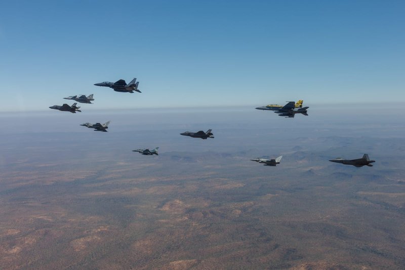 The difference between flying solo or as a team: Exercise Pitch Black 24 (Ben Dunleavy/Department of Defence)