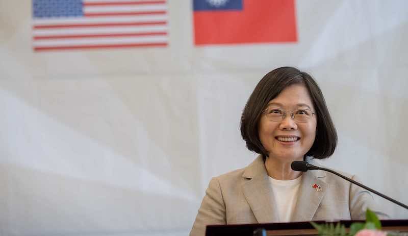 Taiwan President Tsai Ing-wen delivers a speech in Los Angeles in August (Photo: Taiwan Presidential Office/Flickr)