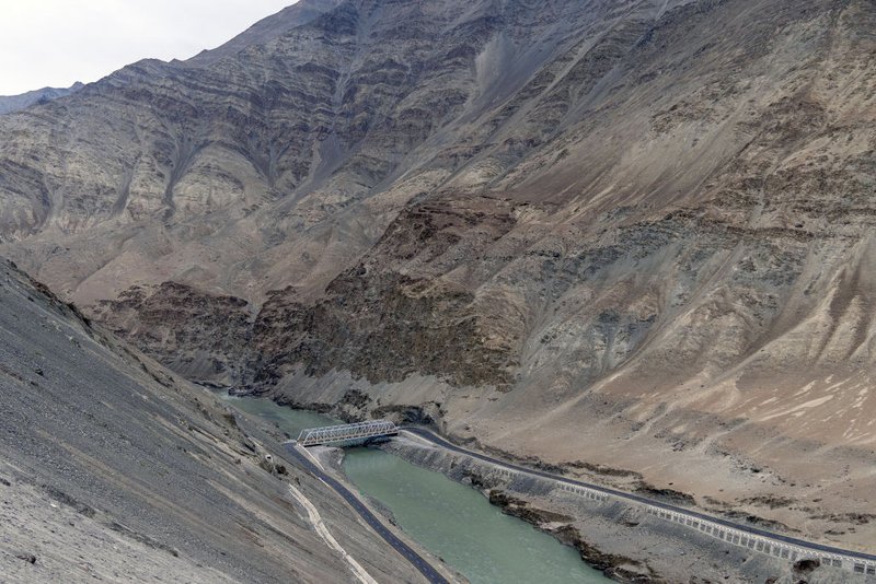A bridge over the Indus river, Ladakh, India (Sumit Dayal/Bloomberg via Getty Images)