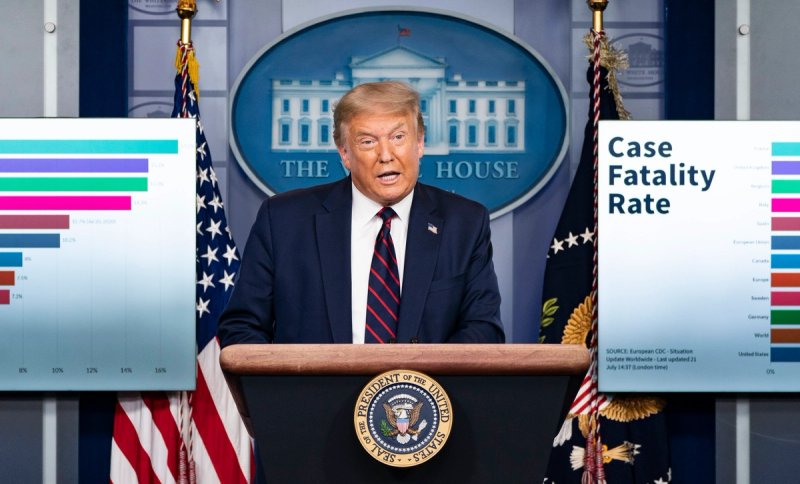 Trump White House press briefing 21 July 2020