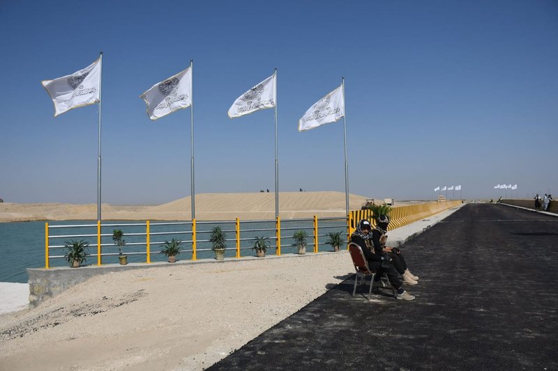 The Qosh Tepa Canal project in Hairatan, Balkh Province, seen in October 2023 (Atif Aryan/AFP via Getty Images)