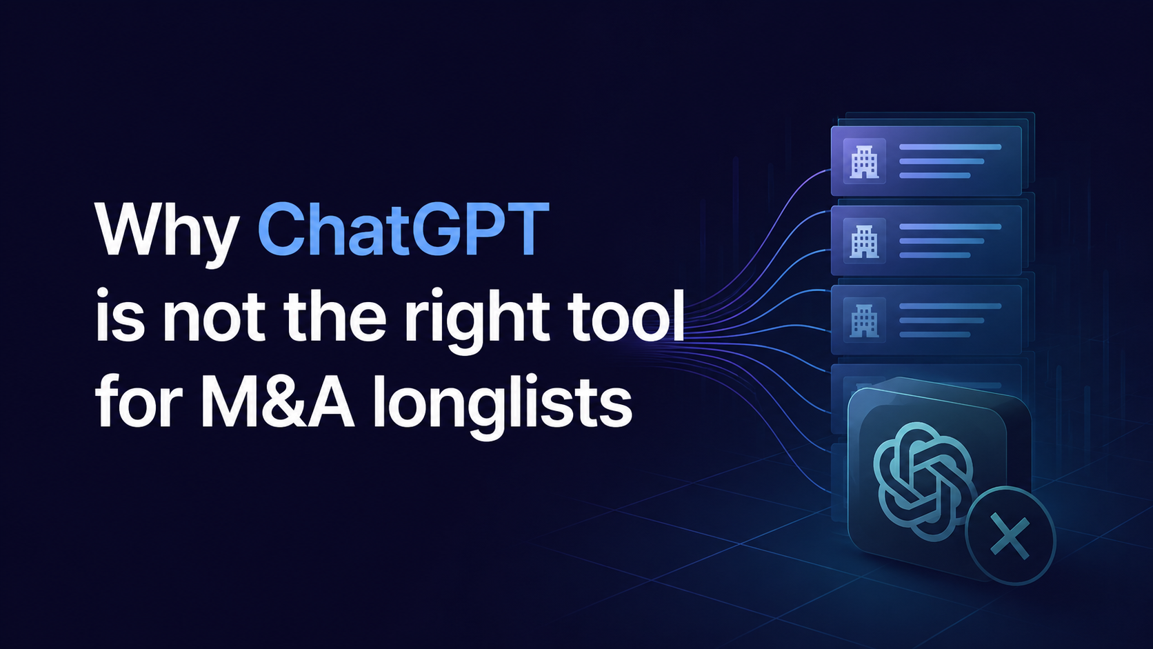 Longlist tools in M&A
