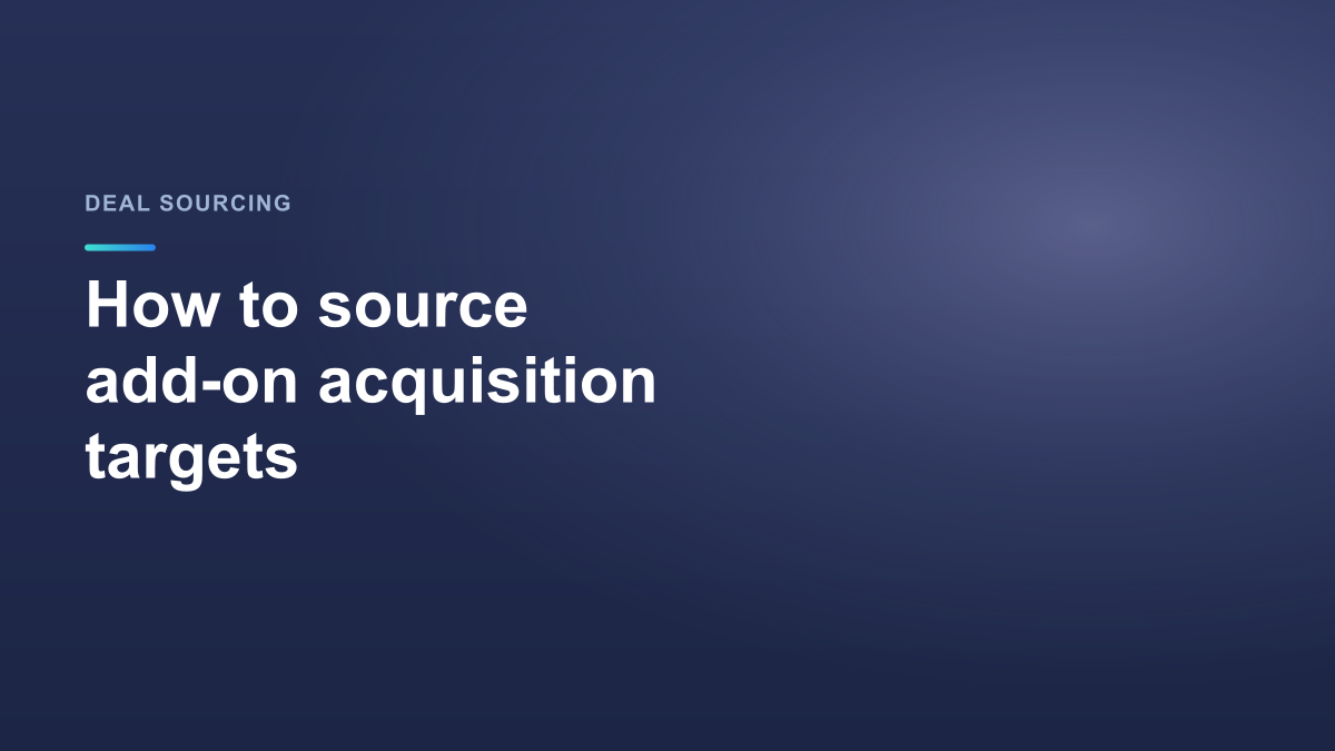 Illustration of a platform company connected to multiple add-on acquisition targets on a blue StrategyBridgeAI background