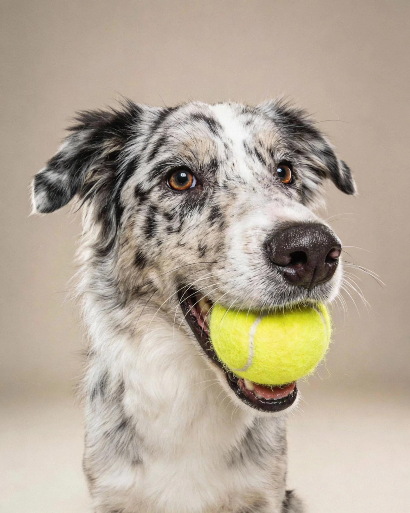 Flyball training gear including tug toy and tennis balls