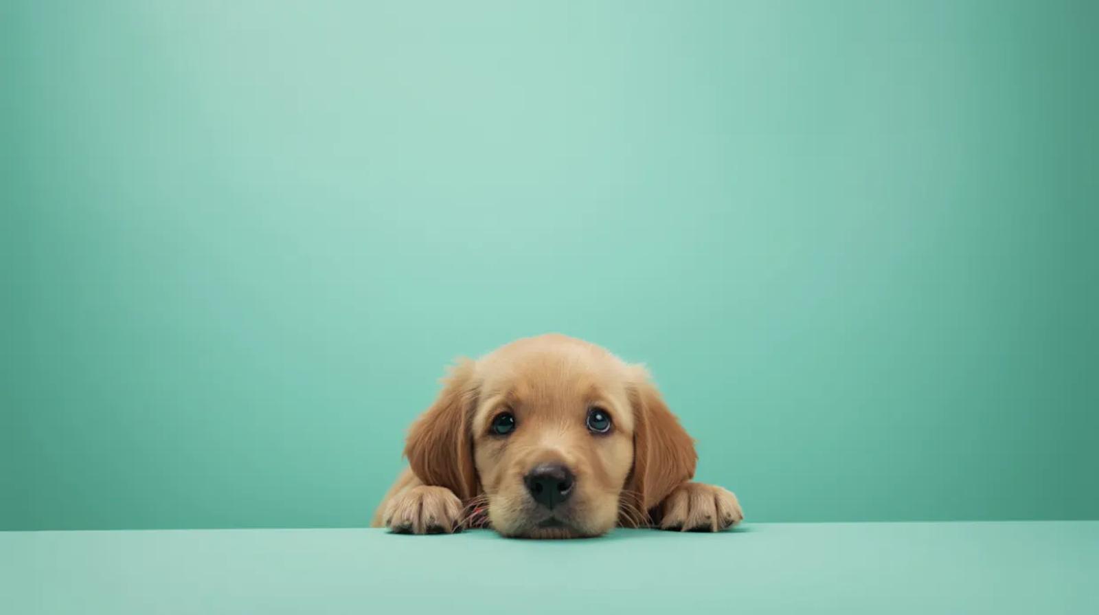 Serene Golden Pup Gaze