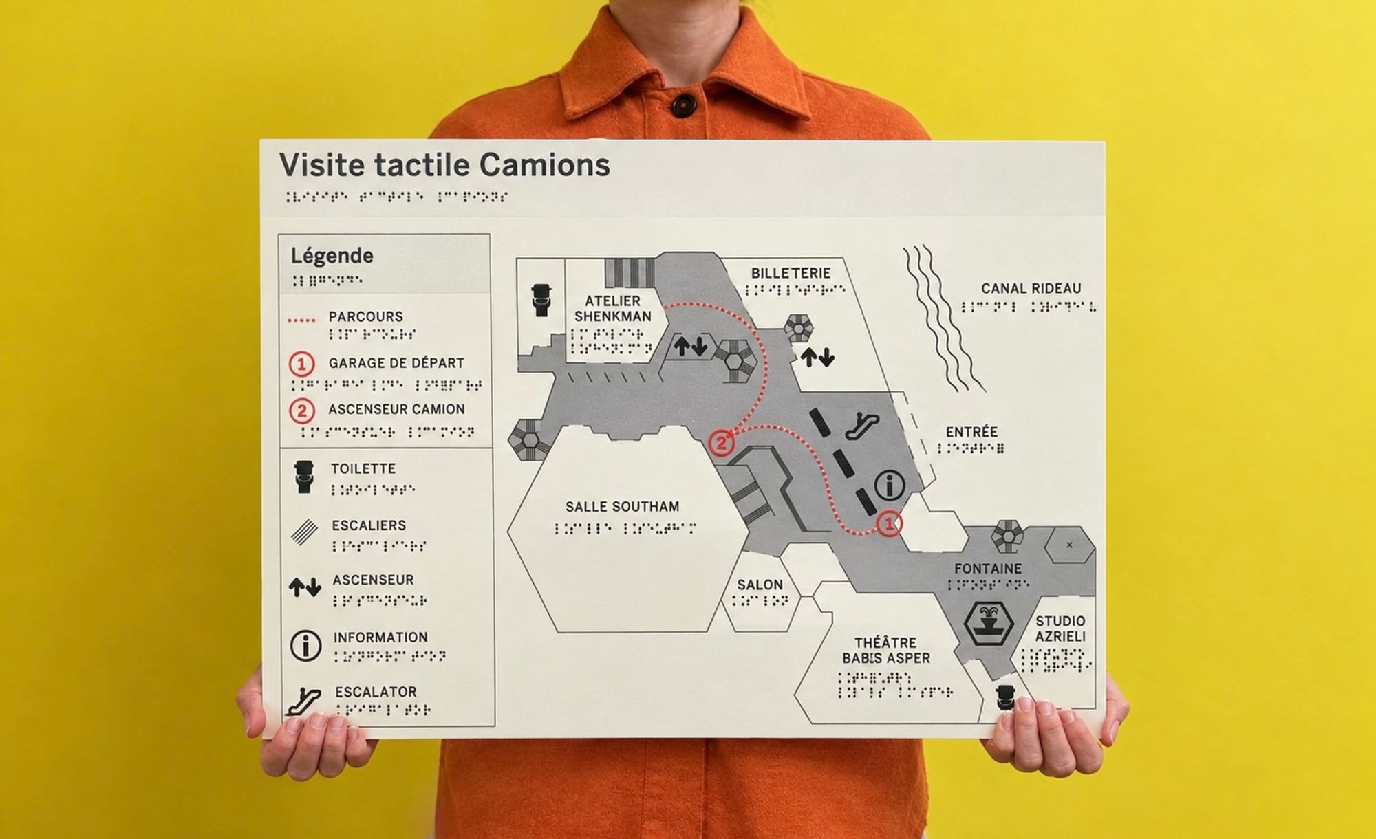 Tactile map for Camions