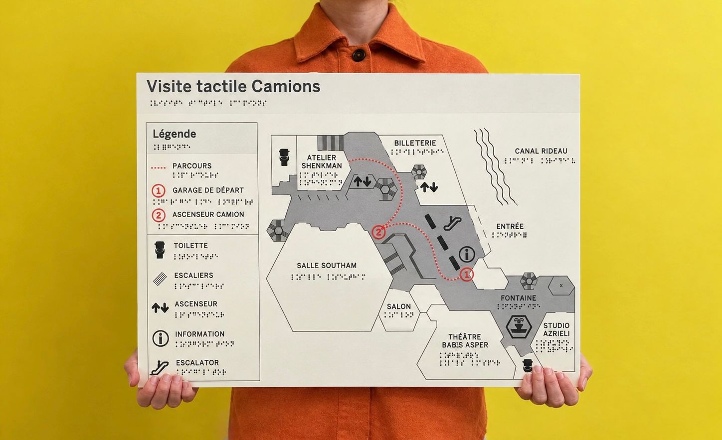 Tactile map for Camions