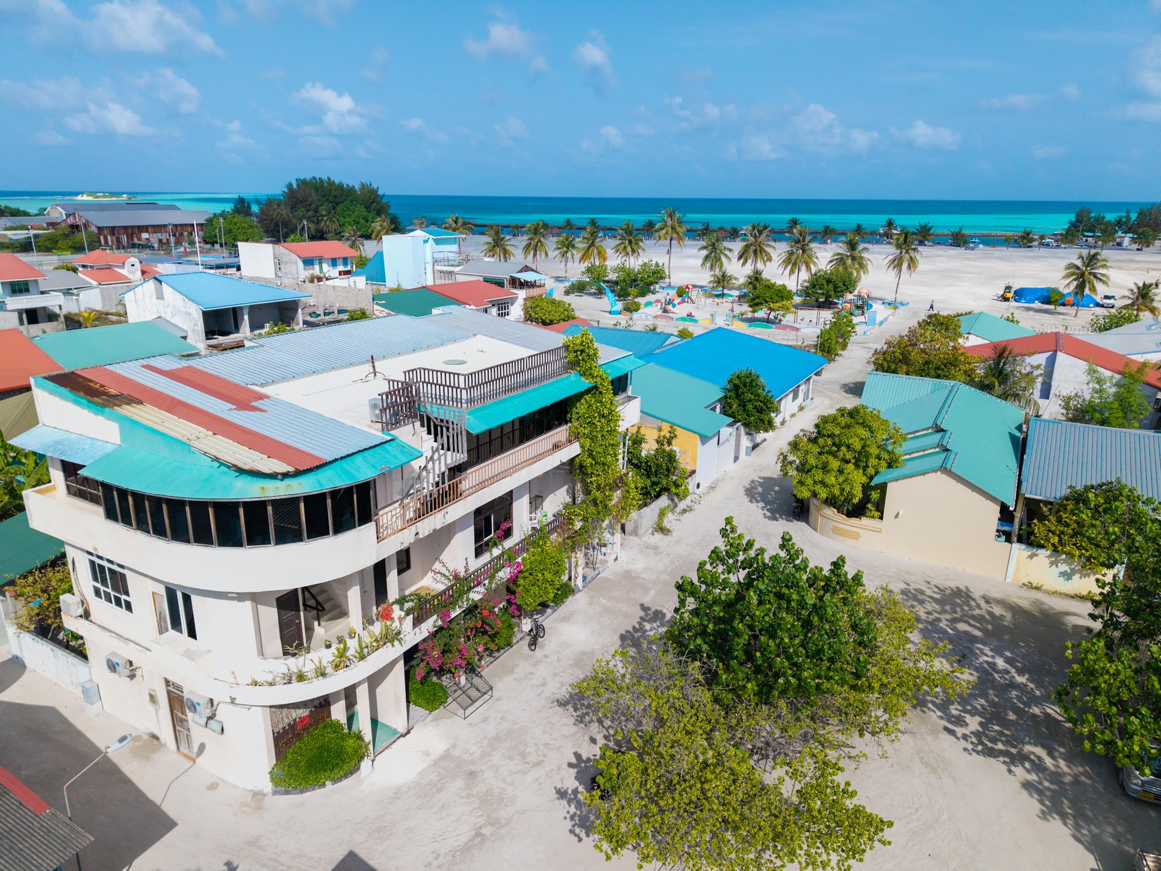 Gaafaru village from the air