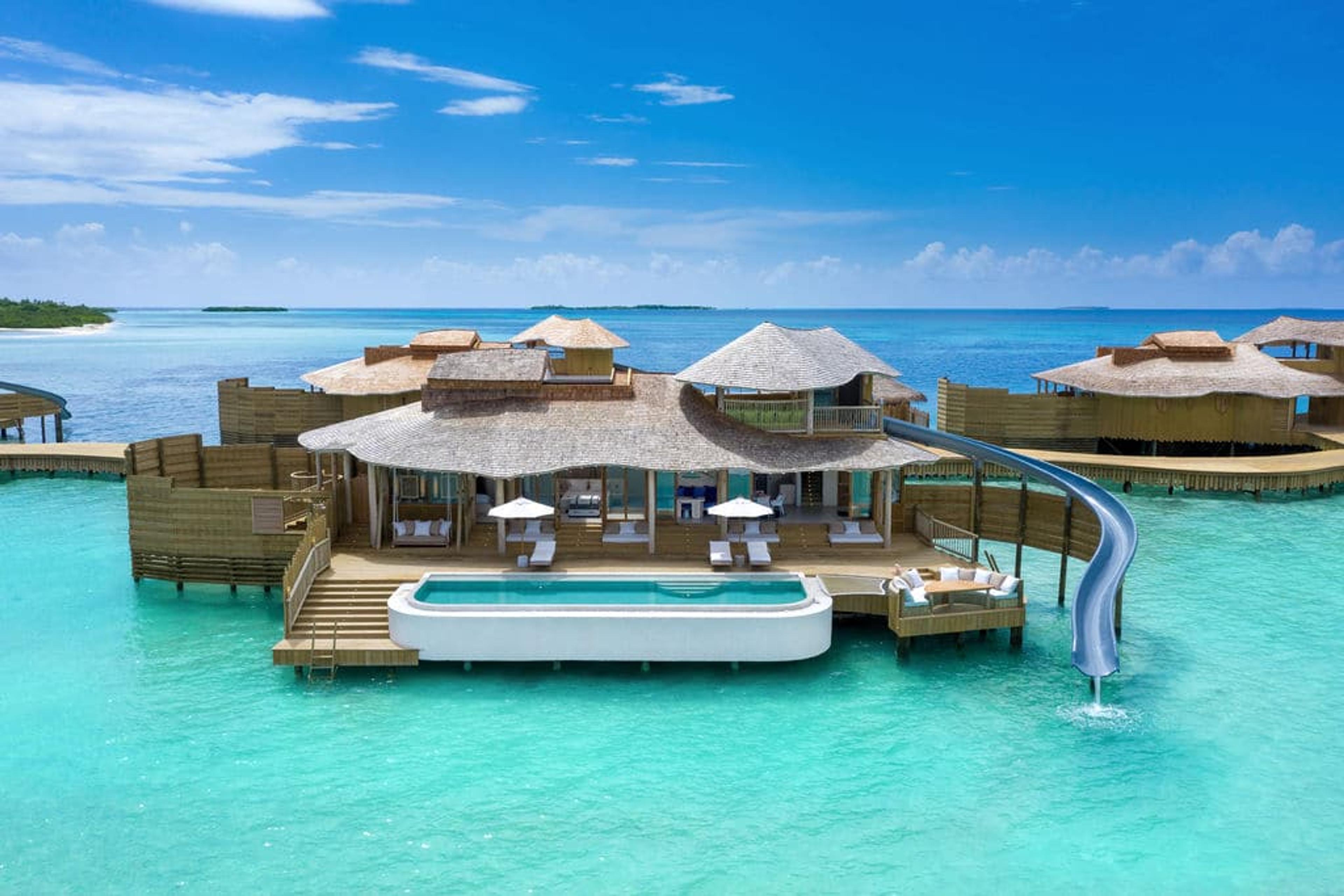 Overwater villa with private pool