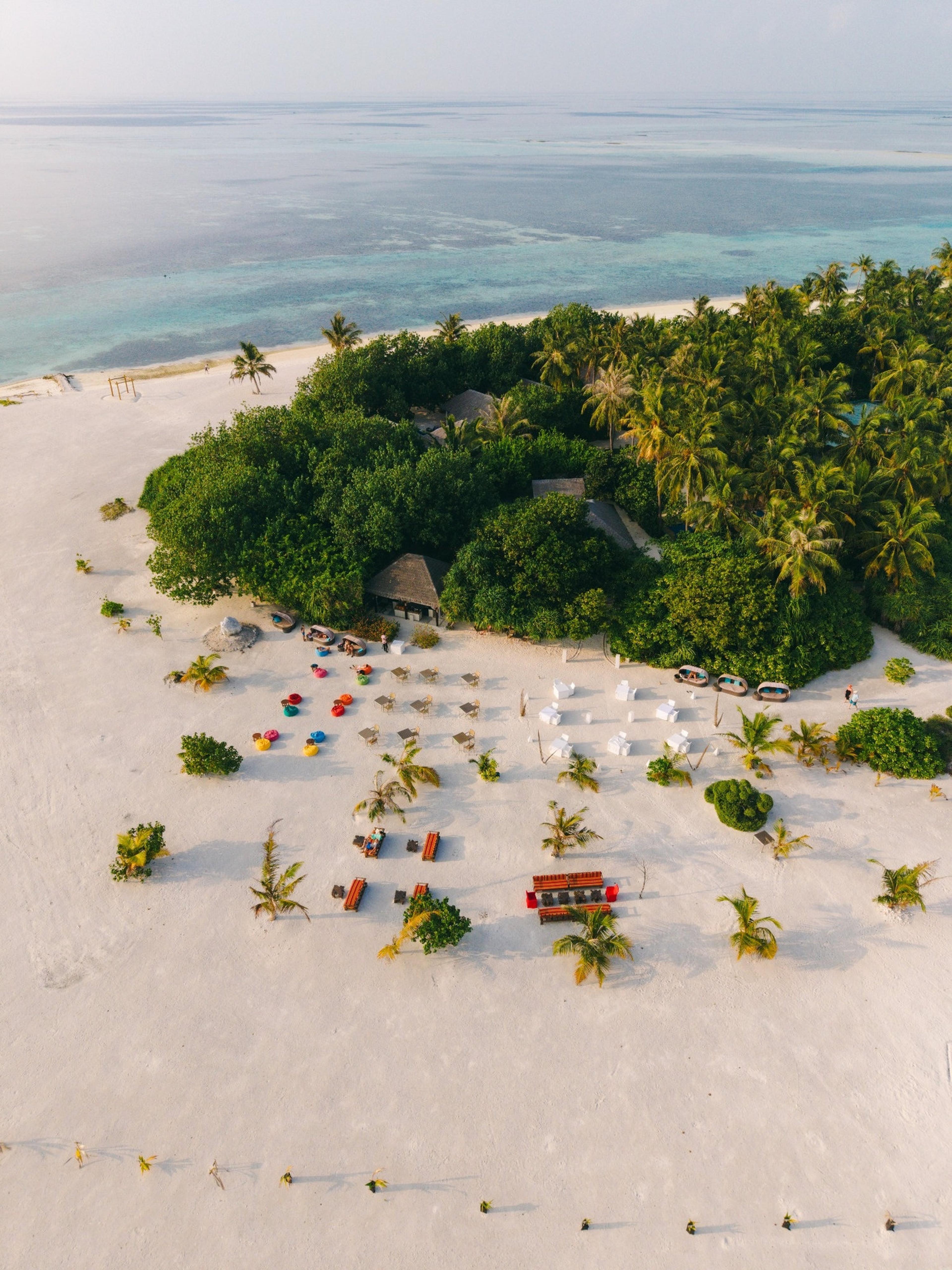 Island and sandbank from the air