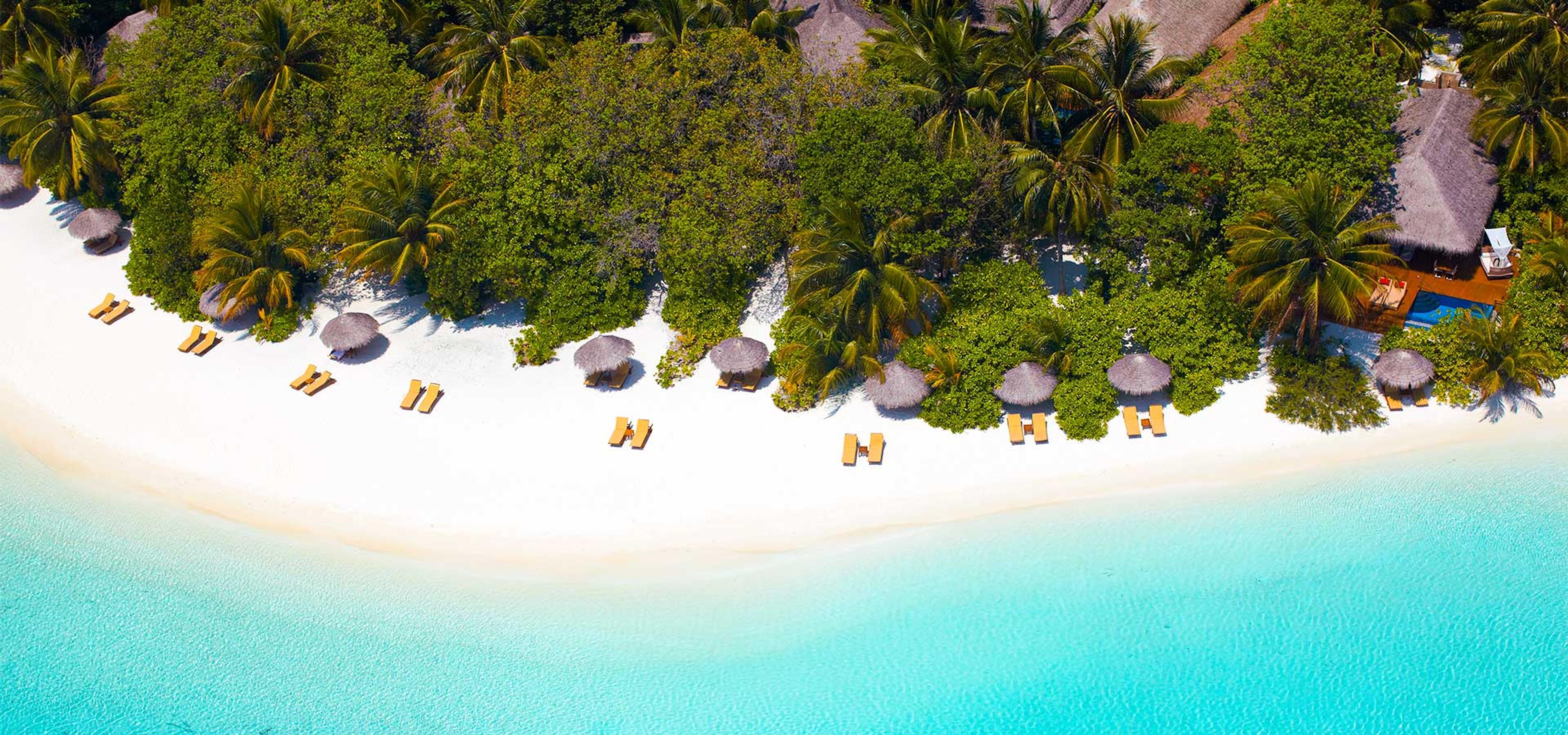 Beach view at Baros Maldives