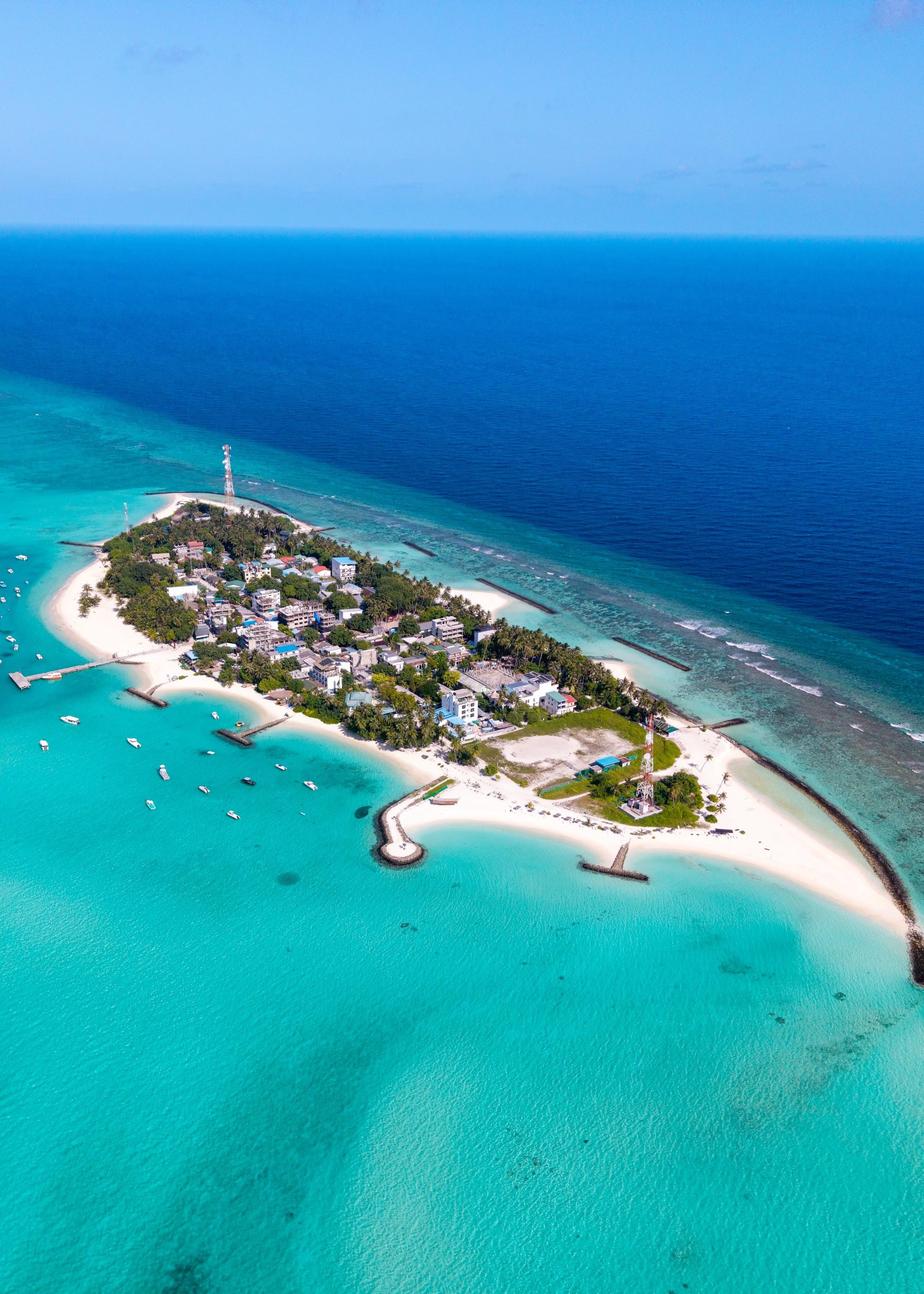 Fulidhoo island from the air