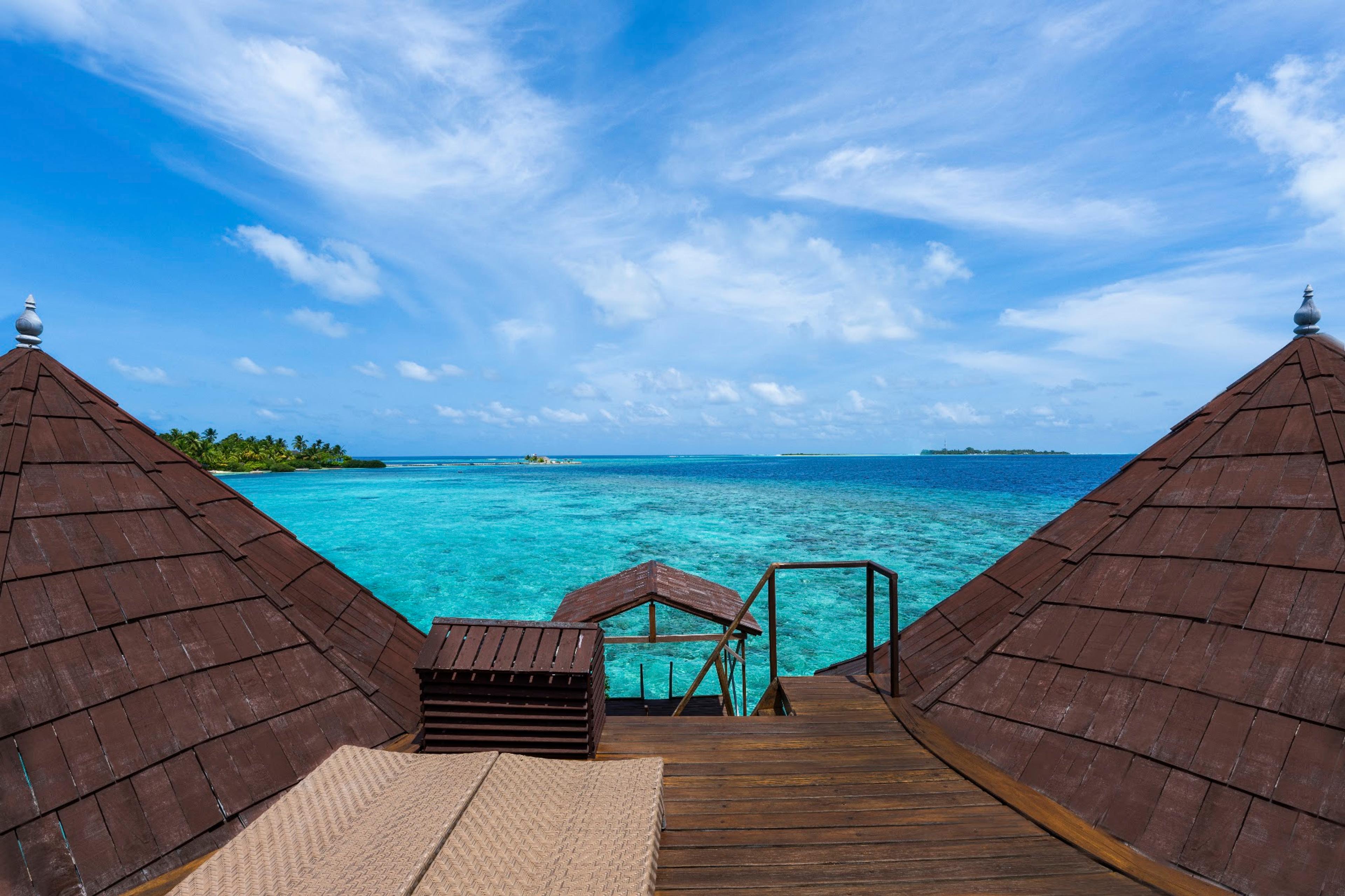Water Villa deck over the lagoon