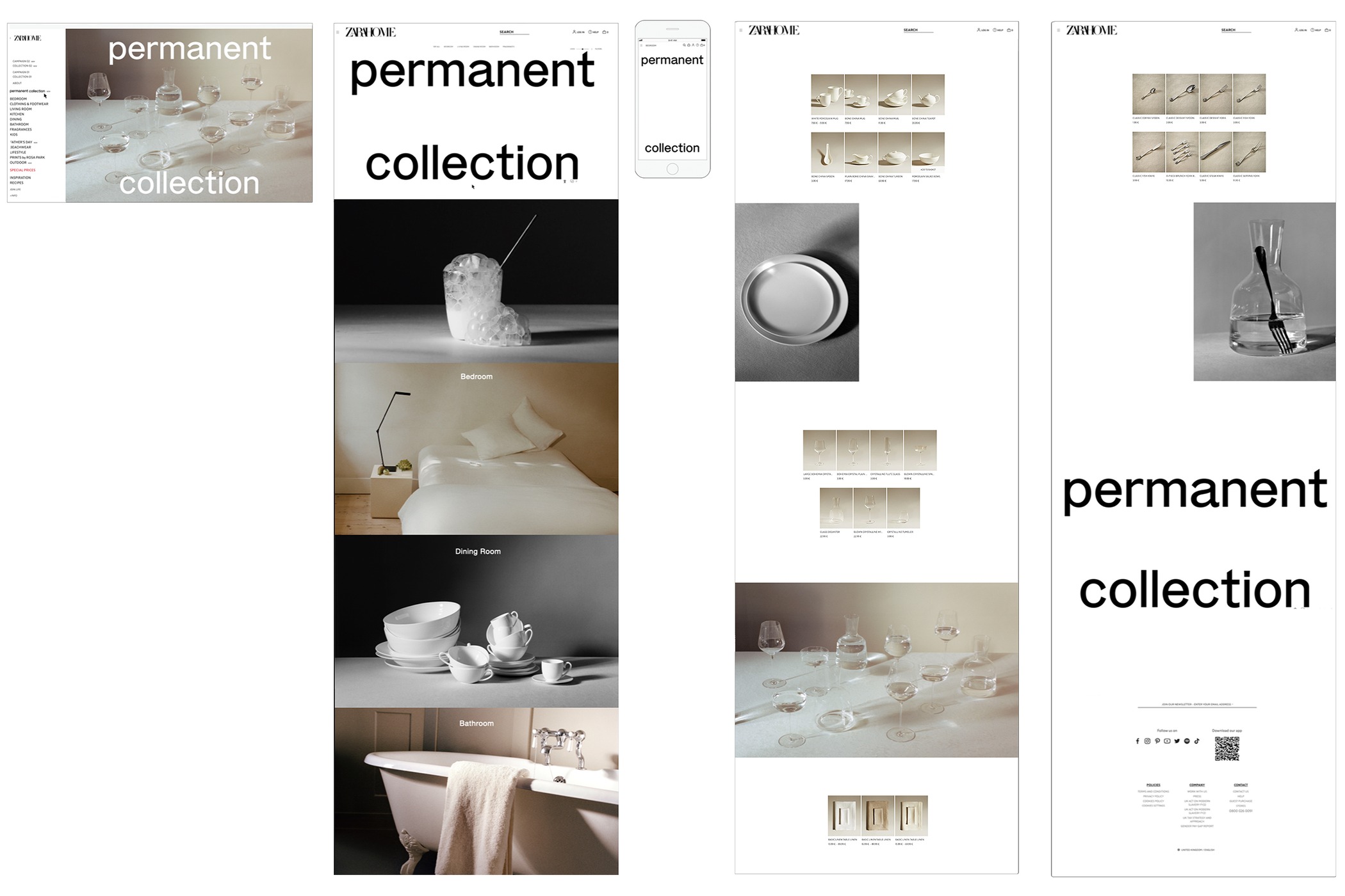 Creative direction & strategy for Zara Home micro-site