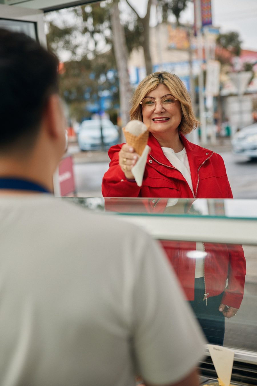 Natalie at a local ice creamery