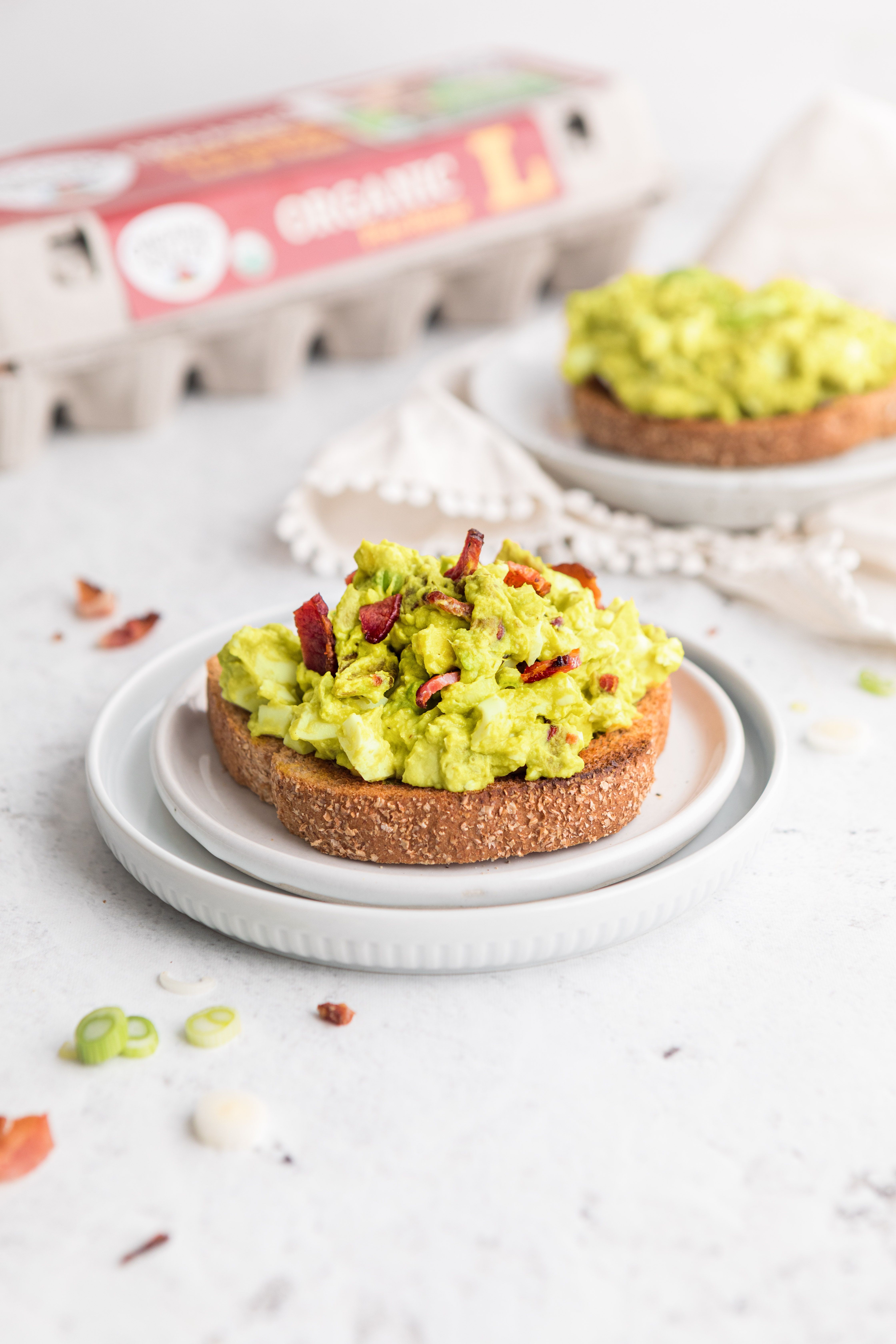 Avocado Egg Salad with Bacon with Organic Valley