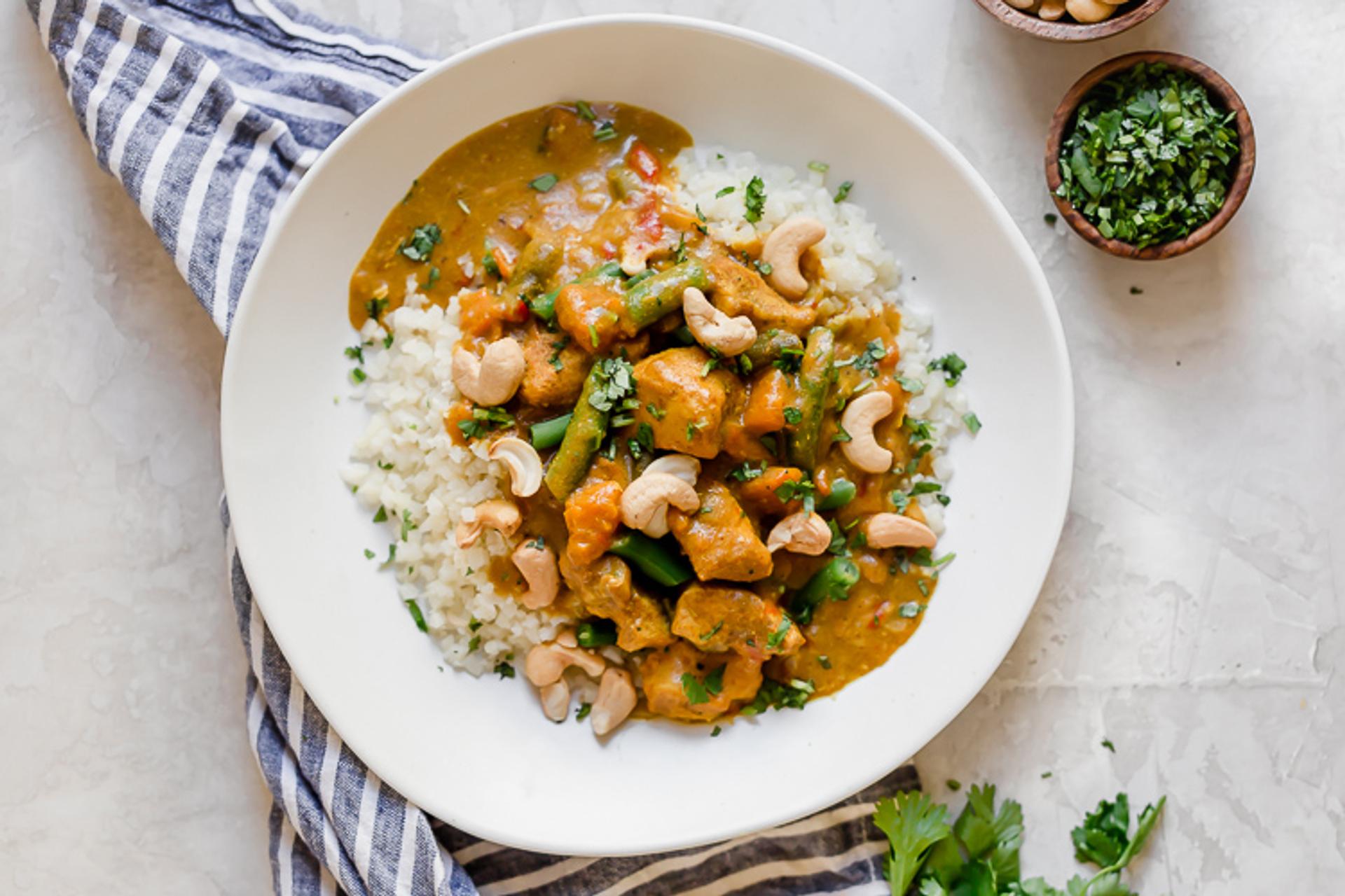 Chicken Curry recipe using Organic Valley ghee. Photo by The Real Food Dietitians.