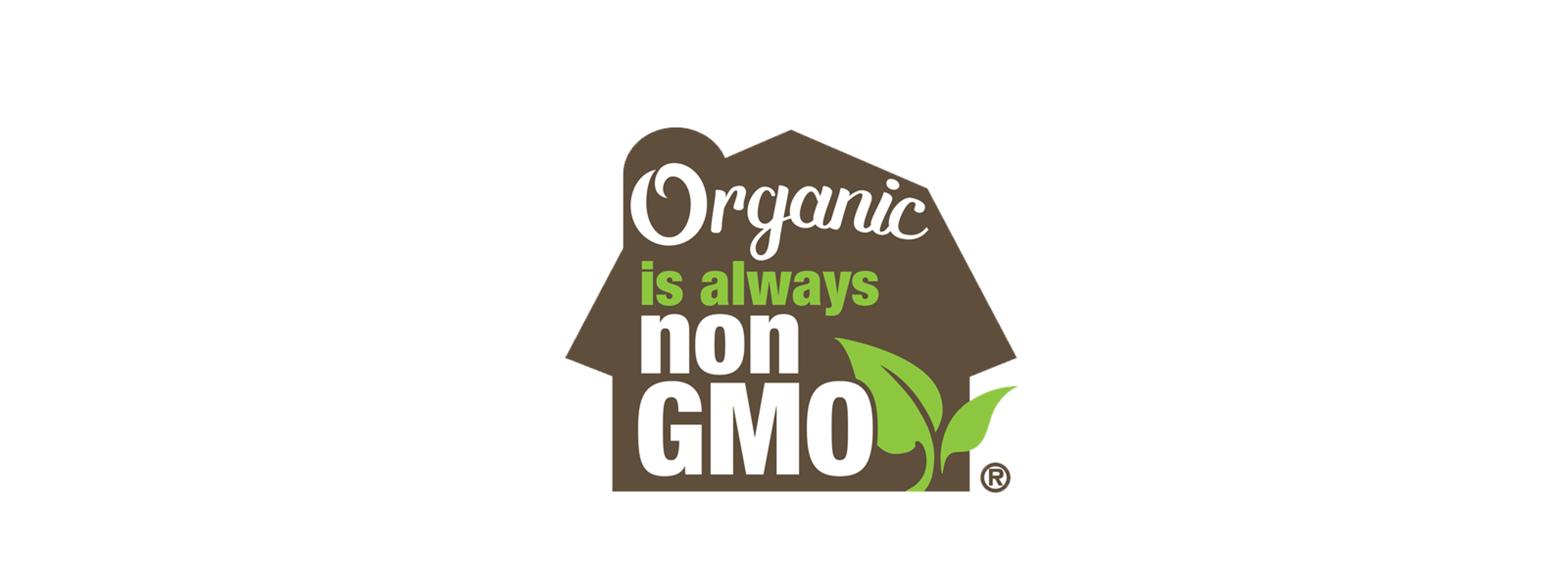 A logo that says organic is always non GMO