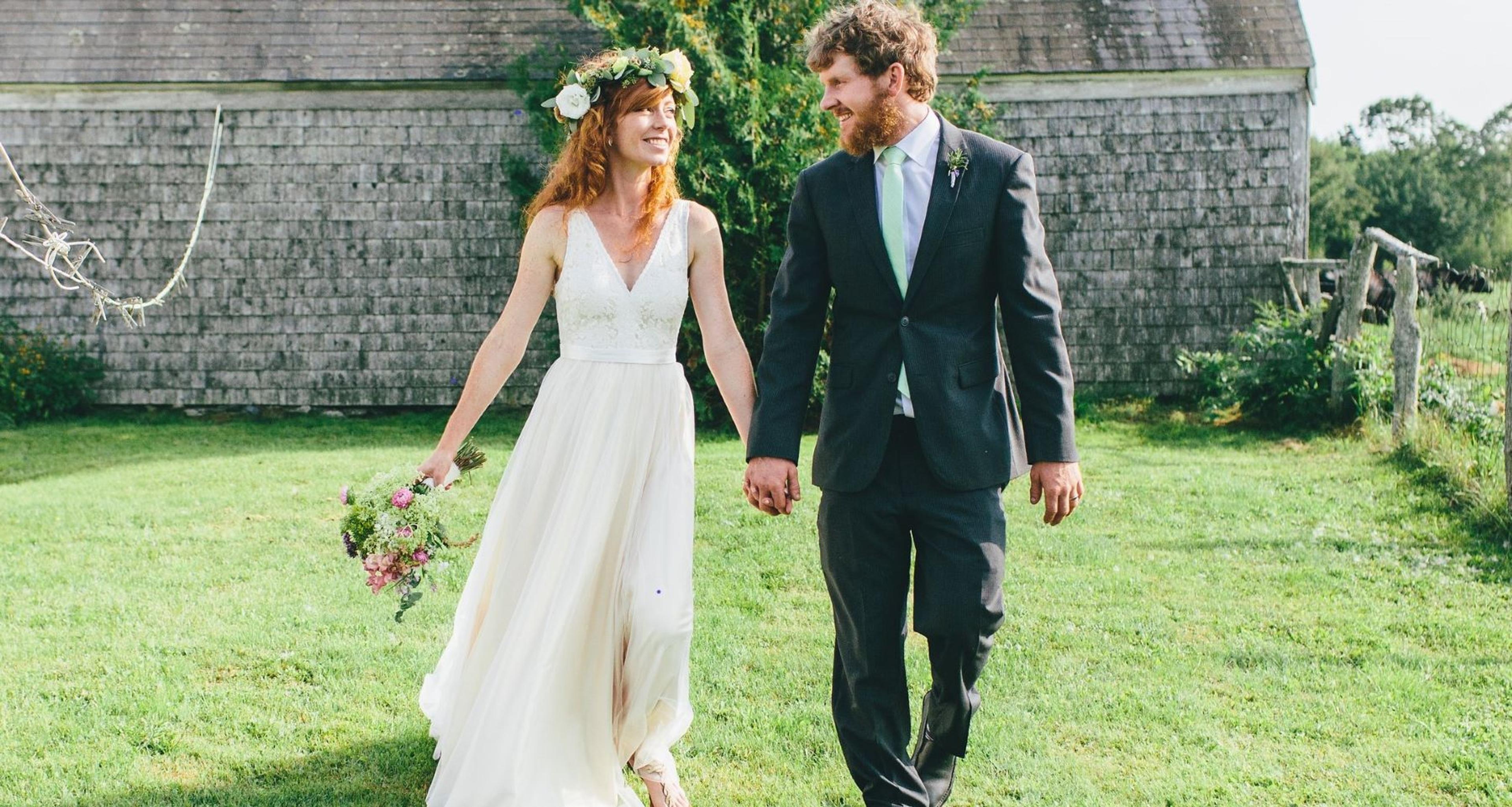 Alexis and Conor MacDonald held their wedding reception at their organic farm in Maine.