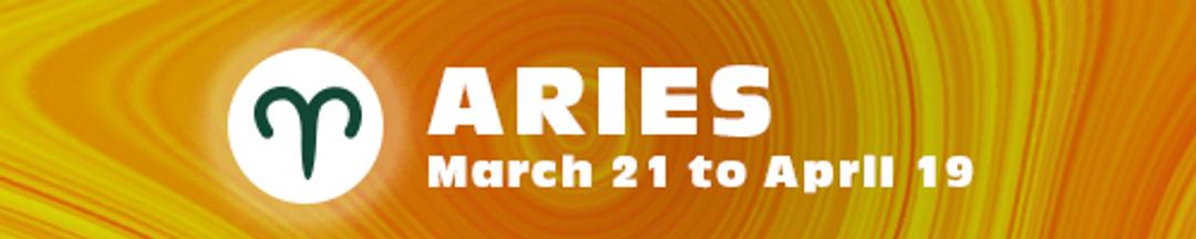 A graphic of an Aries sign
